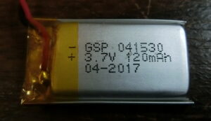 120mAh Polymer Lithium Ion Battery 120mAh Polymer Lithium Ion Battery